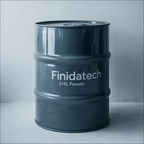Gas-atomized 316L stainless steel powder (FeCr17Ni12Mo2) for MIM feedstock - SEM micrograph showing spherical particles with D90≤25μm